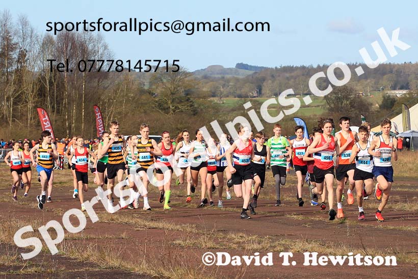 Boys and Girls Under-15s 2023 Elswick Harriers Road Relays, Albamarle Barrack Airfield, Ouston, Northumberland. Photo: David T. Hewitson/Sports for All Pics